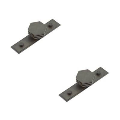 2 PACK Elegant 40mm Stepped Dark Bronze Cupboard Knob for Modern Interiors - Kitchen Cabinet Knob