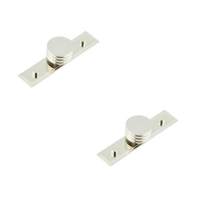 2 PACK Elegant 40mm Stepped Polished Nickel Cupboard Knob for Stylish Interiors - Kitchen Cabinet Knob