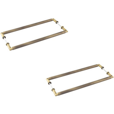 2 PACK Elegant 425mm Antique Brass Pull Handle for Modern Interiors - Door Handle