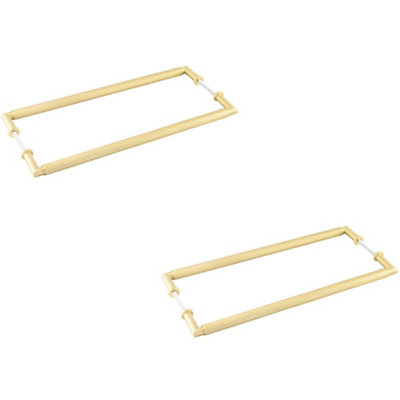 2 PACK Elegant 425mm Satin Brass Pull Handle for Modern Homes - Door Handle