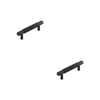 2 PACK Elegant 96mm Black Cabinet Handle for Modern Interiors - Kitchen Drawer Pull Handle