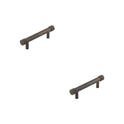2 PACK Elegant 96mm Dark Bronze Cabinet Handle for Stylish Interiors - Kitchen Drawer Pull Handle
