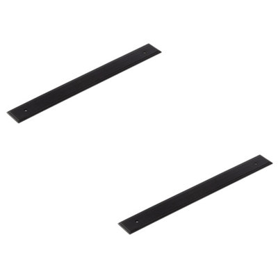 2 PACK Elegant Black Backplate for Cabinet Handle 268x30mm - Premium Quality Brass - Kitchen Drawer Pull Handle