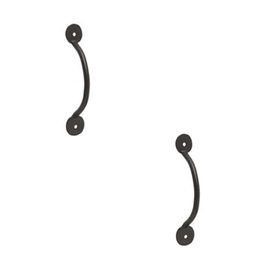 2 PACK Elegant Black Bow Handle for Cabinets - 138x38mm - Kitchen Drawer Pull Handle