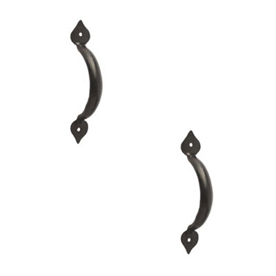 2 PACK Elegant Black Tear Cabinet Handle 130x34mm for Stylish Interiors - Kitchen Drawer Pull Handle
