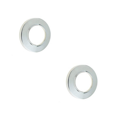 2 PACK Elegant Chamfered Outer Roses in Polished Nickel - Grade 304 - Door Handle