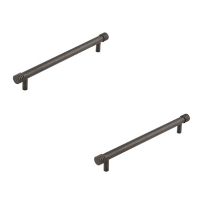 2 PACK Elegant Dark Bronze Cabinet Handle 224mm for Stylish Interiors - Kitchen Drawer Pull Handle
