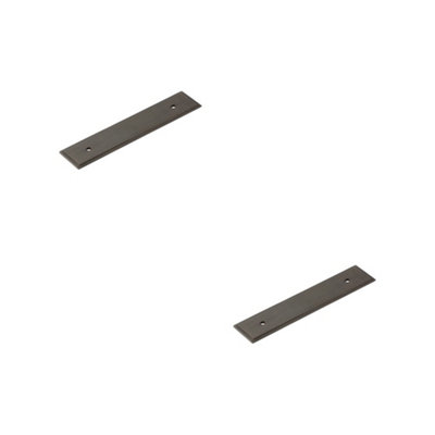2 PACK Elegant Dark Bronze Cabinet Handle Backplate 140x30mm for Timeless Decor - Kitchen Drawer Pull Handle