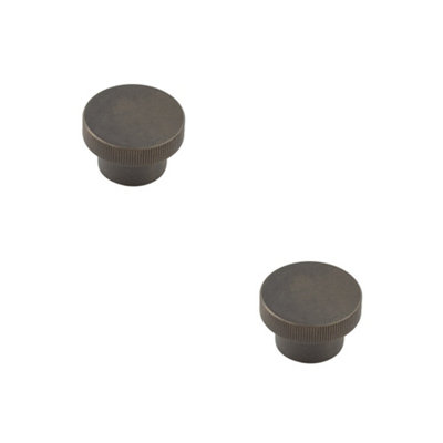 2 PACK Elegant Dark Bronze Cupboard Knob 40mm for Stylish Interiors - Kitchen Cabinet Knob