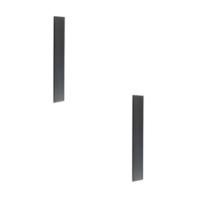 2 PACK Elegant Dark Bronze Finger Plate 450 x 75mm for Doors - Solid Brass Door Push Protector