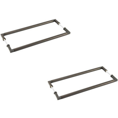 2 PACK Elegant Dark Bronze Pull Handle 425mm Back to Back for Cabinets and Doors - Door Handle
