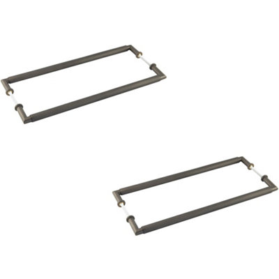 2 PACK Elegant Dark Bronze Pull Handle 425mm for Modern Home Design - Door Handle