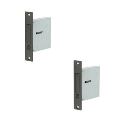 2 PACK Elegant Dark Bronze Sliding Door Edge Pull for Modern Homes