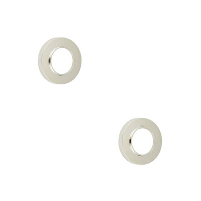 2 PACK Elegant Knurled Outer Rose in Polished Nickel for Doors - Door Handle