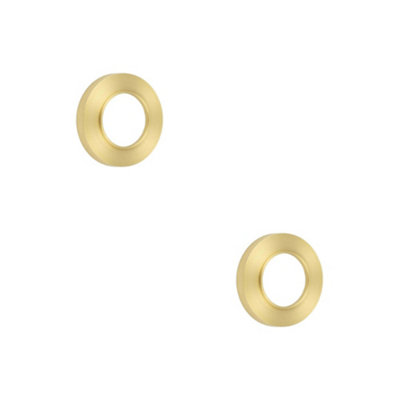 2 PACK Elegant Knurled Outer Rose in Satin Brass for Doors - Door Handle