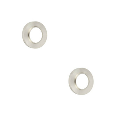 2 PACK Elegant Knurled Outer Rose in Satin Nickel for Doors - Door Handle