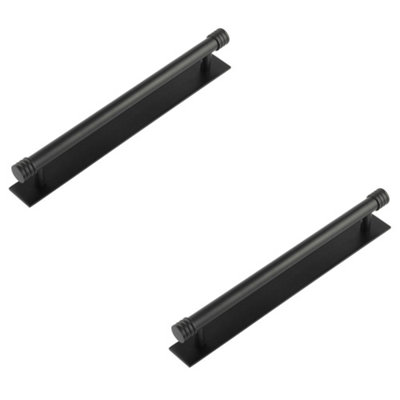 2 PACK Elegant Matt Black Cabinet Handle with Versatile Sizes for Modern and Traditional Interiors - Kitchen Drawer Pull Handle