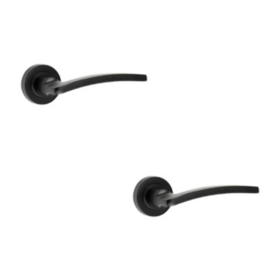 2 PACK Elegant Noir Lever Black Door Handle for Modern Interiors - Interior Handle
