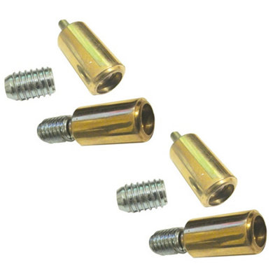 2 PACK Elegant Polished Brass Locking Sash Stop for Enhanced Security - Window Fastener