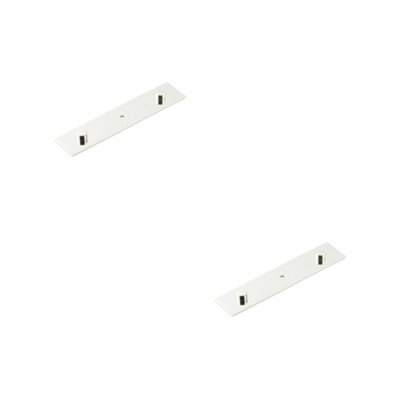 2 PACK Elegant Polished Nickel Backplate for Cupboard Knob - 140x30mm - Kitchen Cabinet Knob