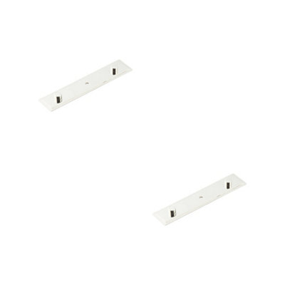 2 PACK Elegant Polished Nickel Backplate for Cupboard Knob 140x30mm - Kitchen Cabinet Knob