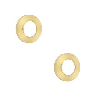 2 PACK Elegant Satin Brass Plain Outer Roses for Doors - Door Handle