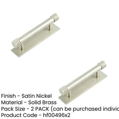 Knurled Prelude Brushed Nickel Cabinet Knobs and Drawer Pulls – Forge