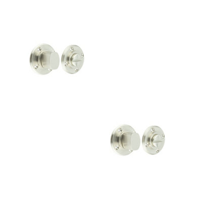 2 PACK Elegant Satin Nickel Inner Turn & Release for Enhanced Privacy - Door Handle