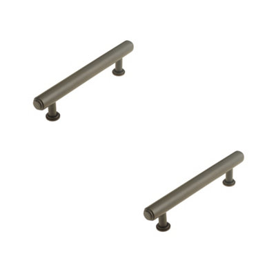 2 PACK Elegant Stepped Cabinet Handle in Dark Bronze - 128mm Luxury Design - Kitchen Drawer Pull Handle