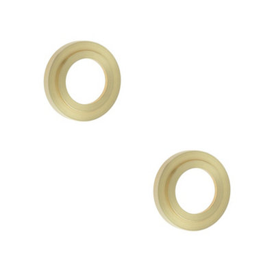 2 PACK Elegant Stepped Outer Roses Grade 304 Satin Brass for Doors - Door Handle