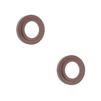2 PACK Elegant Stepped Outer Roses in Dark Bronze - Grade 304 Brass - Door Handle