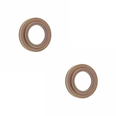 2 PACK Elegant Stepped Outer Roses in Grade 304 Antique Brass for Doors - Door Handle