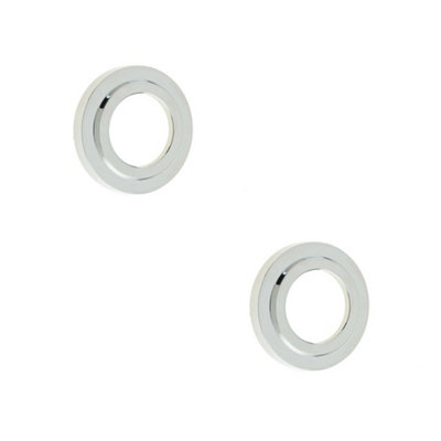 2 PACK Elegant Stepped Outer Roses in Polished Nickel - Grade 304 Brass - Door Handle