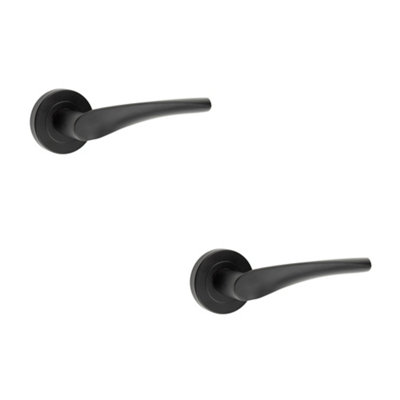 2 PACK Elegant Twirl Black Door Handle for Modern Spaces - Interior Handle