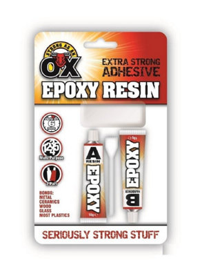 2 Pack Epoxy Resin Glue Adhesive Repair Metal Wood Ceramic Rubber Glass Kit