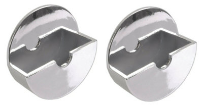 2 Pack fiXte SinkBath Shower Kitchen Plug Holder Tidy Self Adhesive Stick on No Rust 48mm Chrome