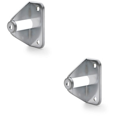 2 PACK - Folding Sliding & Slab Door Handle Adapter - Knobs & Pulls - Satin Chrome