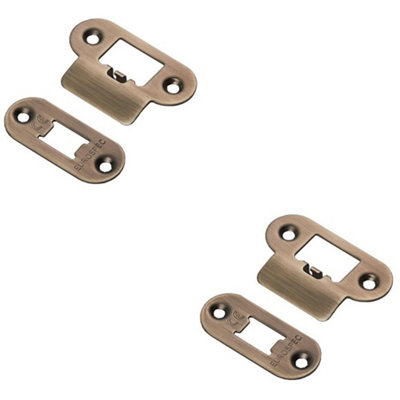 2 PACK - Forend Strike and Fixing Pack Setfor HEAVY DUTY Tubular Latch ...