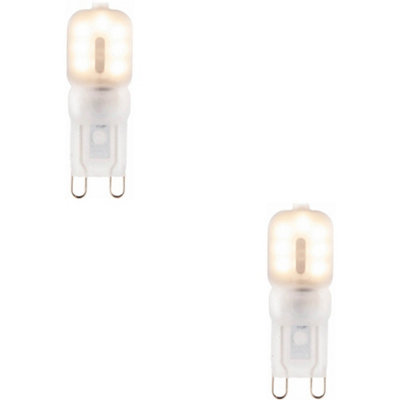 2 PACK Frosted PC G9 2W SMD LED Light Bulb - Non-dimmable Warm White - 200lm 3000k