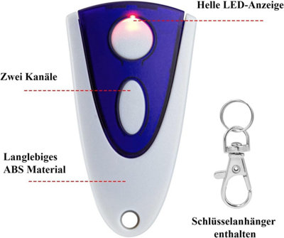 Lot De 2 Télécommande De Porte De Garage Compatible Avec Novoferm Novotron 502 Max43 2 Novotron 512 Mix43 2 43392mhz 86832084