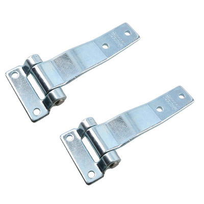 2 Pack Heavy Duty 145mm Strap Hinge Locker Door Hatch Zinc Plated 4mm Thick - Boot Lacing Hinge With Reinforced Knotted Durability