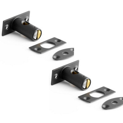2 PACK Heavy-Duty Mortice Rackbolt 61mm with 28mm Backset in Sleek Black Finish - Security Bolt