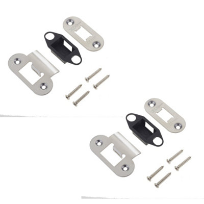 2 PACK Heavy Duty Polished Stainless Steel Radiused Accessory Packs for Tubular Latches