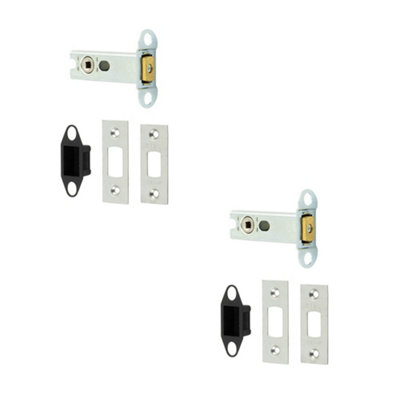2 PACK Heavy Duty Tubular Deadbolts 76mm in Satin Stainless Steel for Ultimate Security - Door Bolt
