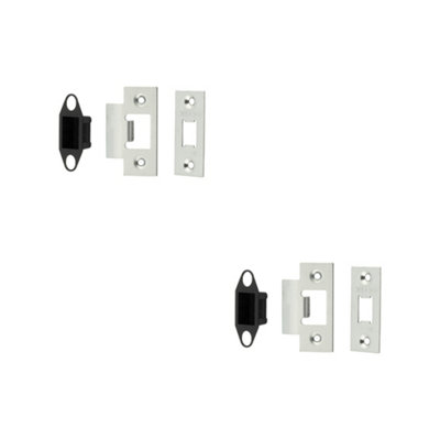 2 PACK Heavy Duty Tubular Latch Accessory Packs in Satin Stainless Steel for Enhanced Security