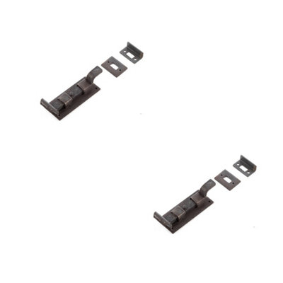 2 PACK High-Quality 102mm Necked Bolts in Beeswax Finish for Enhanced Security - Door Bolt Lock