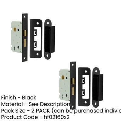 2 PACK High-Quality 2 Lever Sashlocks with Square Forend and Radiused ...
