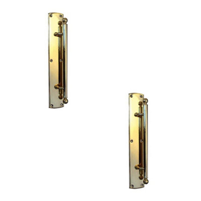 2 PACK High-Quality 310mm Polished Brass Pull Handle for Doors and Cabinets - Door Handle