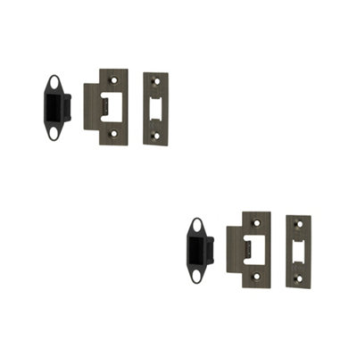 2 PACK High-Quality Accessory Packs for Heavy Duty Tubular Latches in Antique Brass Finish