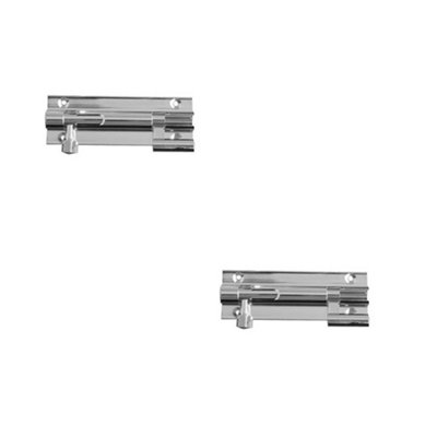 2 PACK High-Quality Brass Necked Barrel Bolts 102x25mm in Polished Chrome for Enhanced Security - Door Bolt